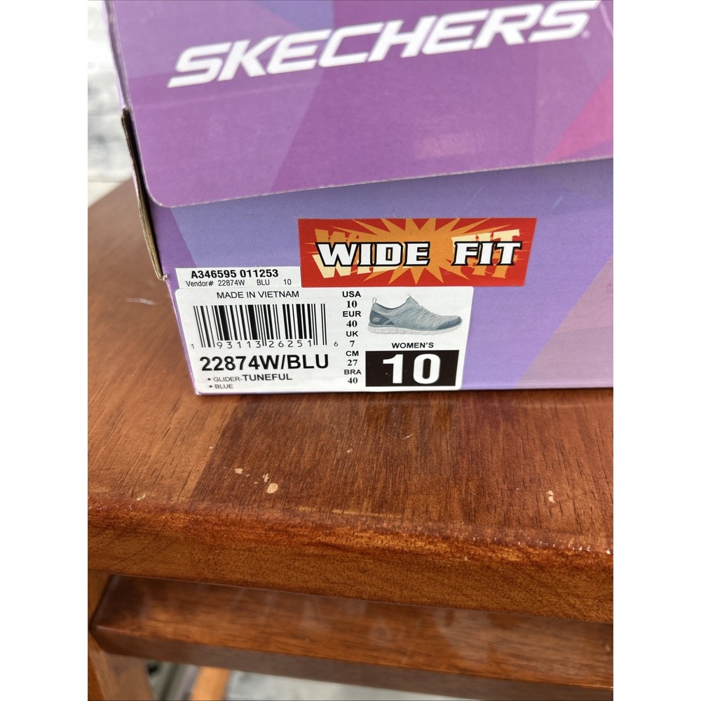 Skechers Women's Glider Tuneful Slip On Memory Foam Sneakers 10 Wide Fit - Picture 10 of 10